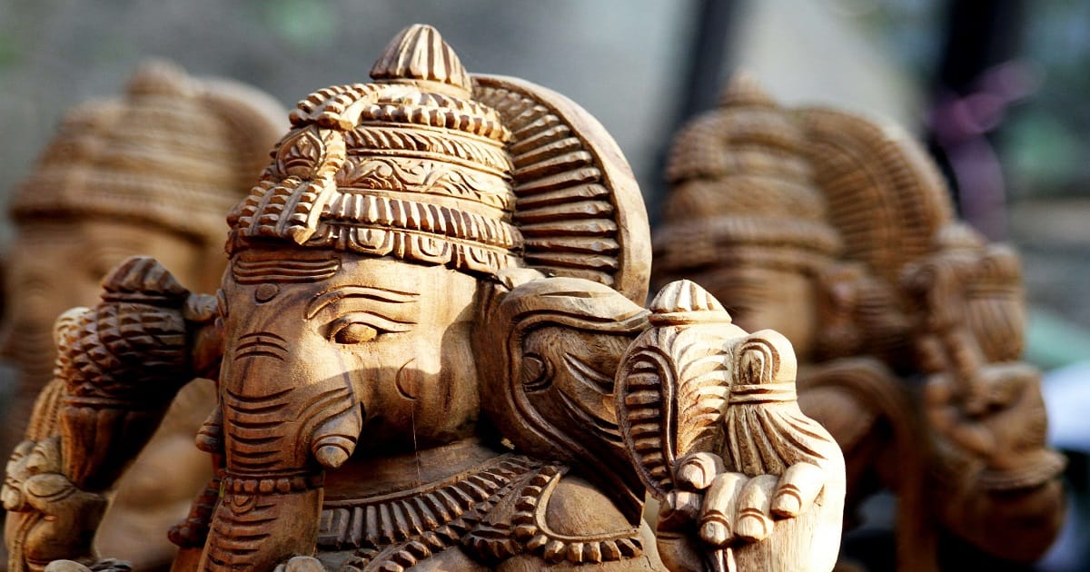 Ganesha wooden idols